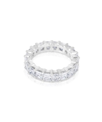 Platinum Asscher Cut Eternity Diamond Band 5.43cts Découvrez la collection