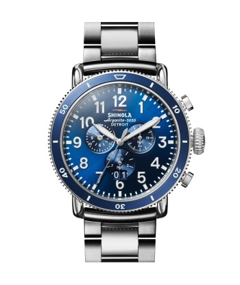 Shinola 48MM Runwell Sports Chrono Midnight Blue Dial Watch S0120231780 l'évolution des habitudes 