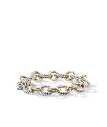 David Yurman Oval Large Link Bracelet with Gold brillant des détails fins