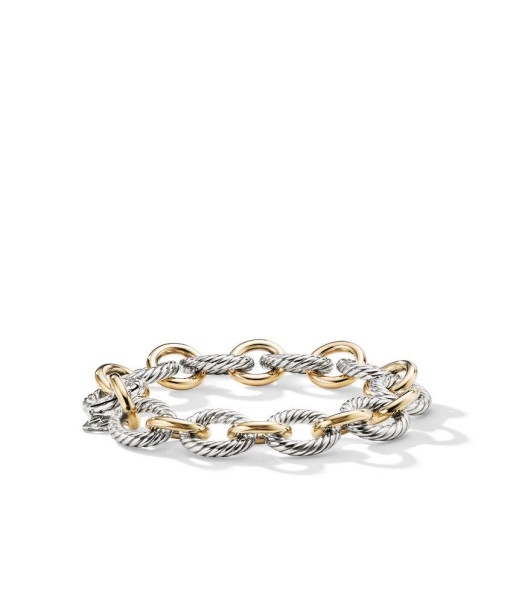 David Yurman Oval Large Link Bracelet with Gold brillant des détails fins