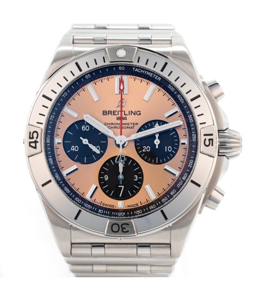 Pre-owned Breitling Chronomat B01 42 Stainless Steel Watch Copper AB0134101K1A1 shop