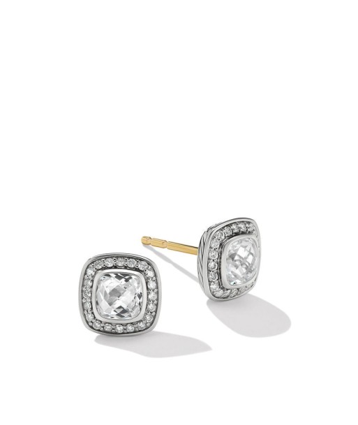 David Yurman Petite Albion Stud Earrings with Pave Diamonds de France