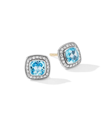 David Yurman Petite Albion Stud Earrings with Pave Diamonds de France