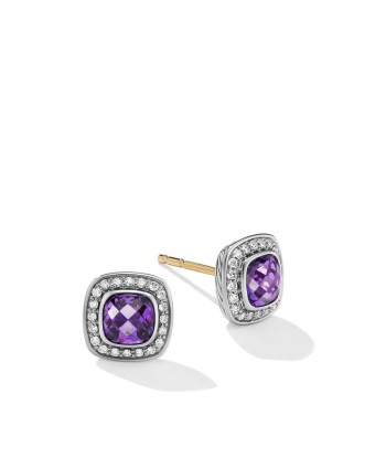 David Yurman Petite Albion Stud Earrings with Pave Diamonds de France