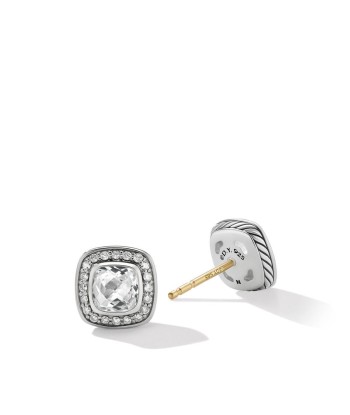 David Yurman Petite Albion Stud Earrings with Pave Diamonds de France