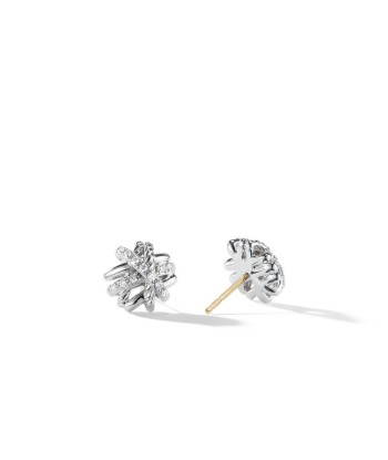 David Yurman Crossover Earrings with Diamonds in Sterling Silver Amélioration de cerveau avec