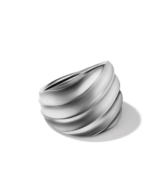 David Yurman Cable Edge Saddle Ring in Recycled Sterling Silver soldes