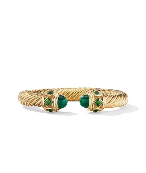 David Yurman Renaissance Bracelet in 18K Yellow Gold with Malachite and Green Chrome Diopside À commander