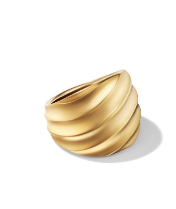 David Yurman Cable Edge Saddle Ring in Recycled 18K Yellow Gold Comparez et commandez 