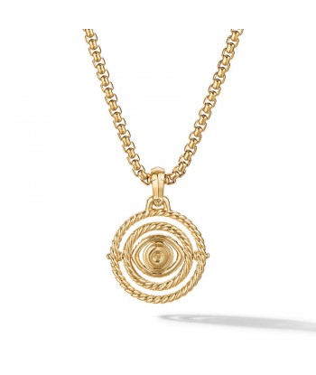 David Yurman Evil Eye Mobile Amulet in 18K Yellow Gold with Pave Emeralds and Diamonds basket pas cher