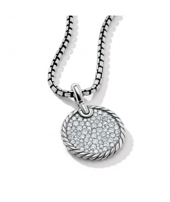 DY Elements Disc Pendant with Pave Diamonds 21MM Véritable concentré