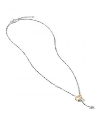 David Yurman Cable Collectibles Heart Y Necklace with 18K Yellow Gold and Pave Diamonds store