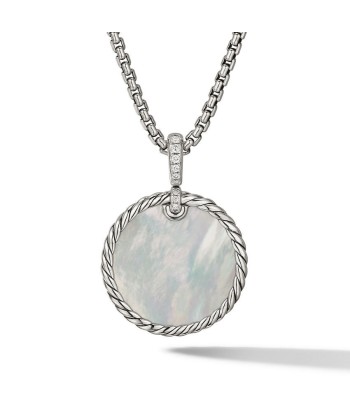 DY Elements Reversible Disc Pendant with Turquoise and Mother of Pearl and Pave Diamonds Toutes les collections ici