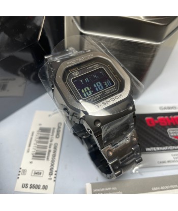 CASIO G-SHOCK Full Metal Square Black 5000 GMWB5000MB-1 Watch Steel Voir les baskets