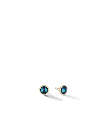 Marco Bicego Jaipur London Blue Topaz Yellow Gold Stud Earrings OB957 TP0L1Y hantent personnes