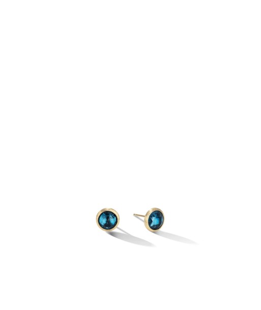 Marco Bicego Jaipur London Blue Topaz Yellow Gold Stud Earrings OB957 TP0L1Y hantent personnes