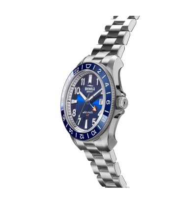 Shinola 40MM Monster GMT Automatic Navy Blue Dial Extra Ocean Plastic Strap Watch S0120247286 de la marque