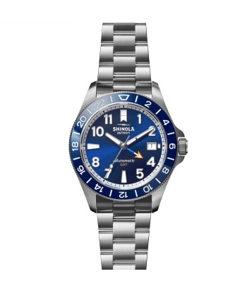 Shinola 40MM Monster GMT Automatic Navy Blue Dial Extra Ocean Plastic Strap Watch S0120247286 de la marque