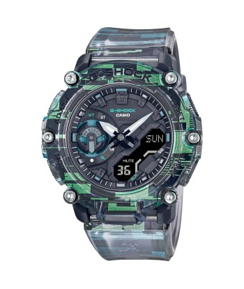 CASIO G-Shock GA2200NN-1A Digital Glitch Effect Clear Jelly Watch Limited livraison gratuite