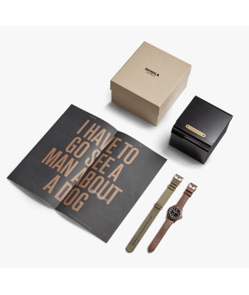 Shinola Bronze Monster Automatic 43mm Limited Gift Set Rumrunner Prohibition Watch ou a consommer sur place