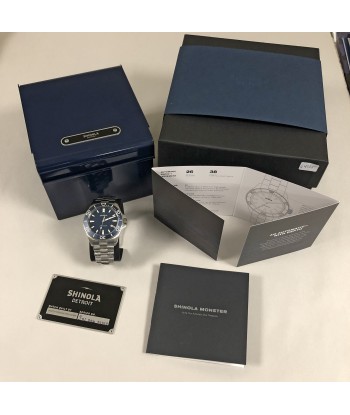 Shinola The Lake Michigan Monster Automatic Blue Watch 43mm Steel Bracelet hantent personnes