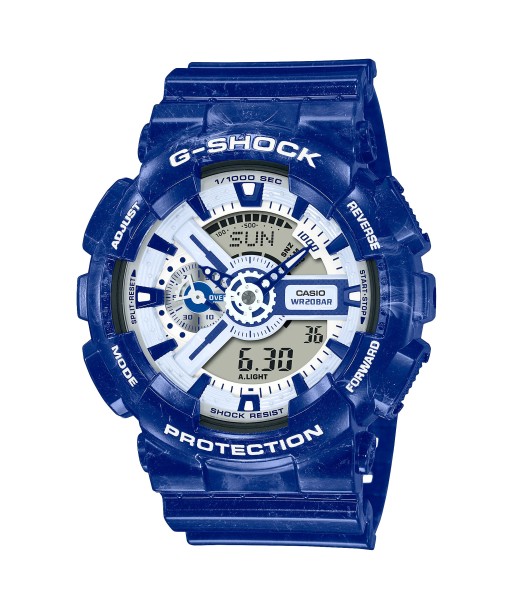 Casio G-Shock GA110BWP-2A Blue Pottery Chinese Dragon Watch pas cher 