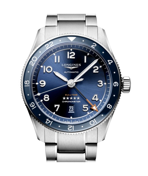 Longines Spirit 42MM Zulu Time GMT Blue Steel Watch L38124936 de la marque