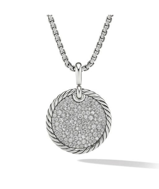 DY Elements Disc Pendant with Pave Diamonds 24MM la livraison gratuite