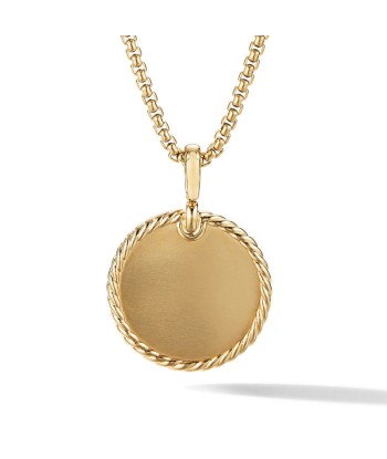 DY Elements Disc Pendant in 18K Yellow Gold with Pave Diamonds vente chaude votre 