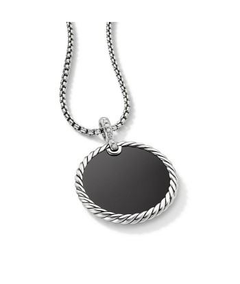 DY Elements Disc Pendant with Black Onyx and Mother of Pearl and Pave Diamonds 32MM Venez acheter