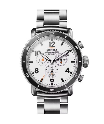 Shinola Titanium White Hurricane Runwell Sport Chronograph 48mm Watch 20224028 Paris Déstockage Promo