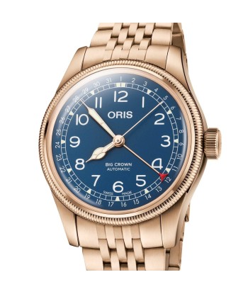 Oris 40MM Big Crown Bronze Bracelet Pointer Date Automatic Blue Dial Watch prix