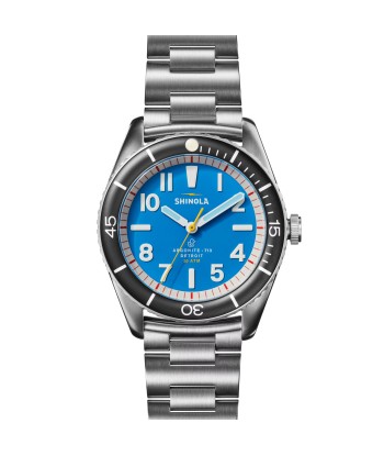 Shinola 42MM The Duck Bermuda Blue Steel Bracelet Watch S0120218978 chez Cornerstreet bien 