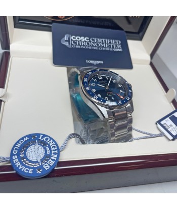 Longines Spirit 42MM Zulu Time GMT Blue Steel Watch L38124936 de la marque