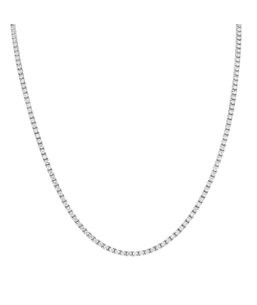 14k White Gold Eternity Diamond Tennis Necklace 5.50 Carats 50% de réduction en Octobre 2024