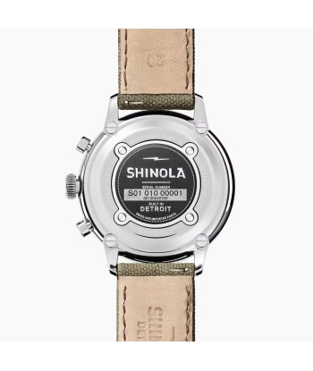 Shinola 42mm Traveler Black 2 Eye Chronograph Watch S0120245782 les muscles