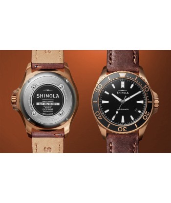 Shinola Bronze Monster Automatic 43mm Limited Gift Set Rumrunner Prohibition Watch ou a consommer sur place