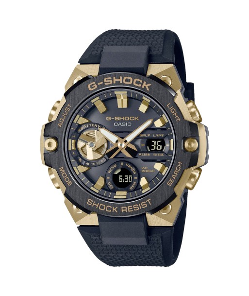 Casio G-Shock G-Steel Black Stay Gold Watch GSTB400GB-1A9 Solar Par le système avancé 