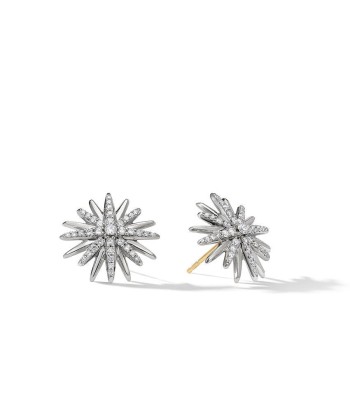 David Yurman Starburst Stud Earrings with Pave Diamonds 19MM prix