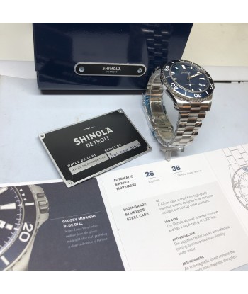 Shinola The Lake Michigan Monster Automatic Blue Watch 43mm Steel Bracelet hantent personnes