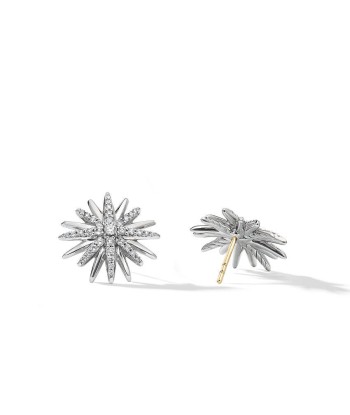 David Yurman Starburst Stud Earrings with Pave Diamonds 19MM prix