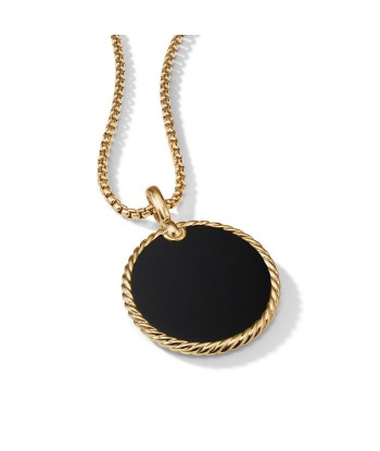 DY Elements Reversible Disc Pendant in 18K Yellow Gold with Black Onyx and Mother of Pearl Par le système avancé 