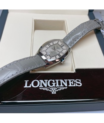 Longines Evidenza 26x30.60MM Automatic Champagne Colored Dial Grey Leather Strap Watch L21424662 sélection de produits