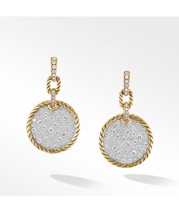 DY Elements Convertible Drop Earrings in 18K Yellow Gold with Pave Diamonds ou a consommer sur place