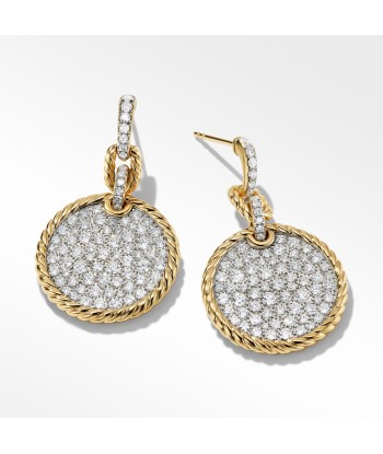 DY Elements Convertible Drop Earrings in 18K Yellow Gold with Pave Diamonds ou a consommer sur place