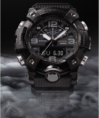 CASIO G-Shock GG-B100-1B Blackout Mudmaster Carbon Watch brillant des détails fins