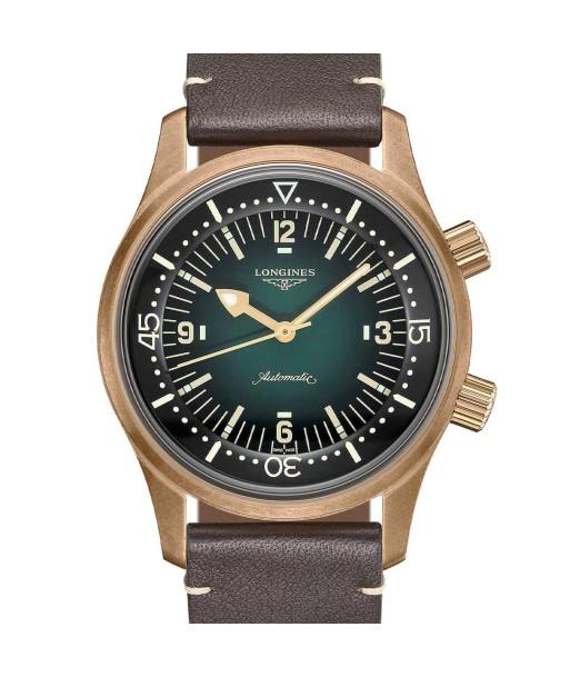 Longines Legend Diver 42MM Automatic Green Bronze Case Nato Watch L37741502 Amélioration de cerveau avec