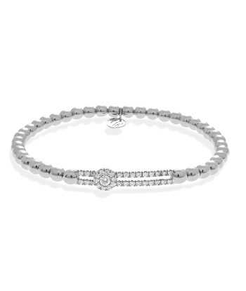 Hulchi Belluni Fidget Bracelet Single Pave Diamond Station White Gold 20352AH4-WW Amélioration de cerveau avec