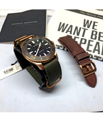 Shinola Bronze Monster Automatic 43mm Limited Gift Set Rumrunner Prohibition Watch ou a consommer sur place