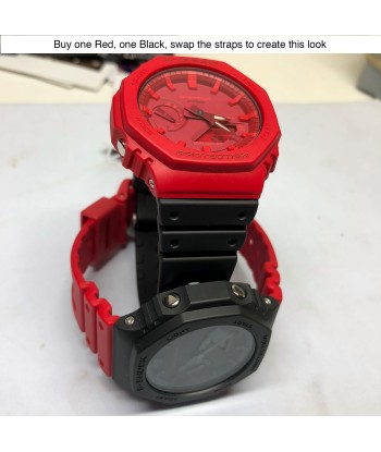 Casio G-Shock Red CasiOak Carbon Core Guard 2100 Series GA2100-4A paiement sécurisé